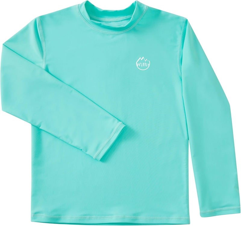 Willit Boys Rash Guard Swim Shirt Baby/Toddler Long Sleeve UPF 50+ Sun Protection SPF Quick Dry Shirt - Image 1